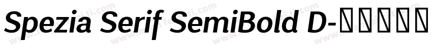 Spezia Serif SemiBold D字体转换